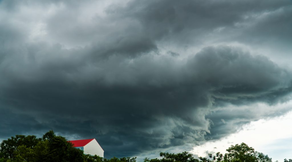 house in a storm